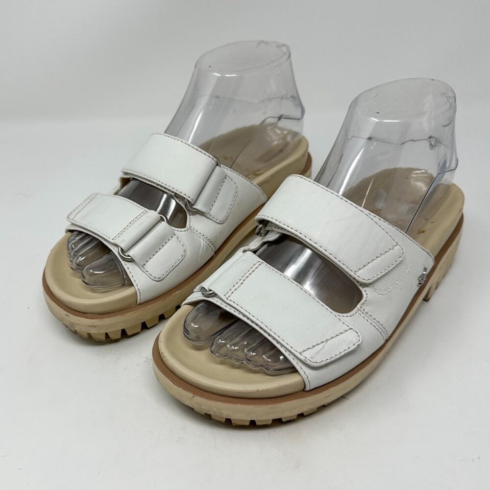 NEW Sam Edelman Eliana White Leather Lug Sole Slip On Sandals Size 5, MSRP $140 - Picture 4 of 12